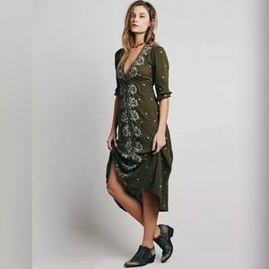New Free People Embroidered Fable  Dress